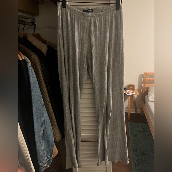 Brandy Melville Heather Grey Pointelle Pants - Picture 4 of 7